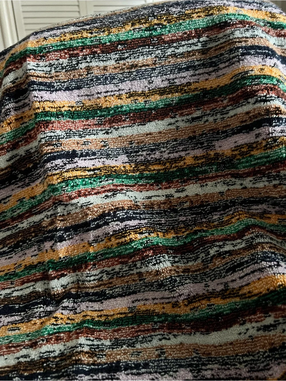 Missoni Multicolor Striped Bath & Hand Towels - Green, Gold, Brown, Black